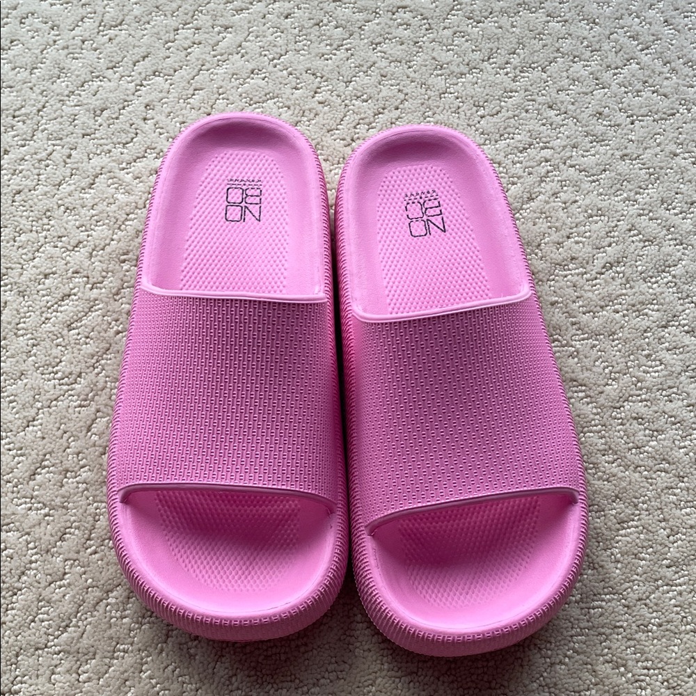 NEW No Boundaries Women's Pink Comfort Slip-on Slide Sandals Size 7